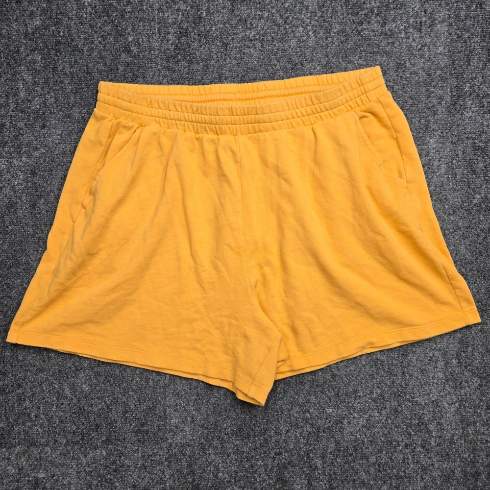 Old Navy SoComfy Terry Shorts Womens Size XL W36 Yellow Orange Elastic Waist